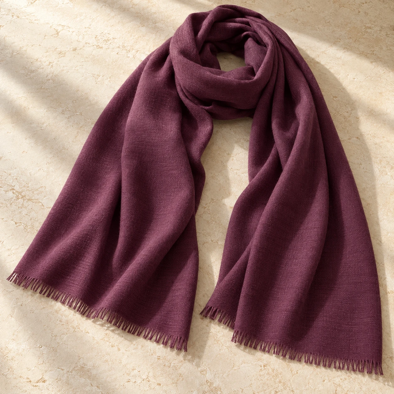 Mulberry Wool Wrap in Mulberry